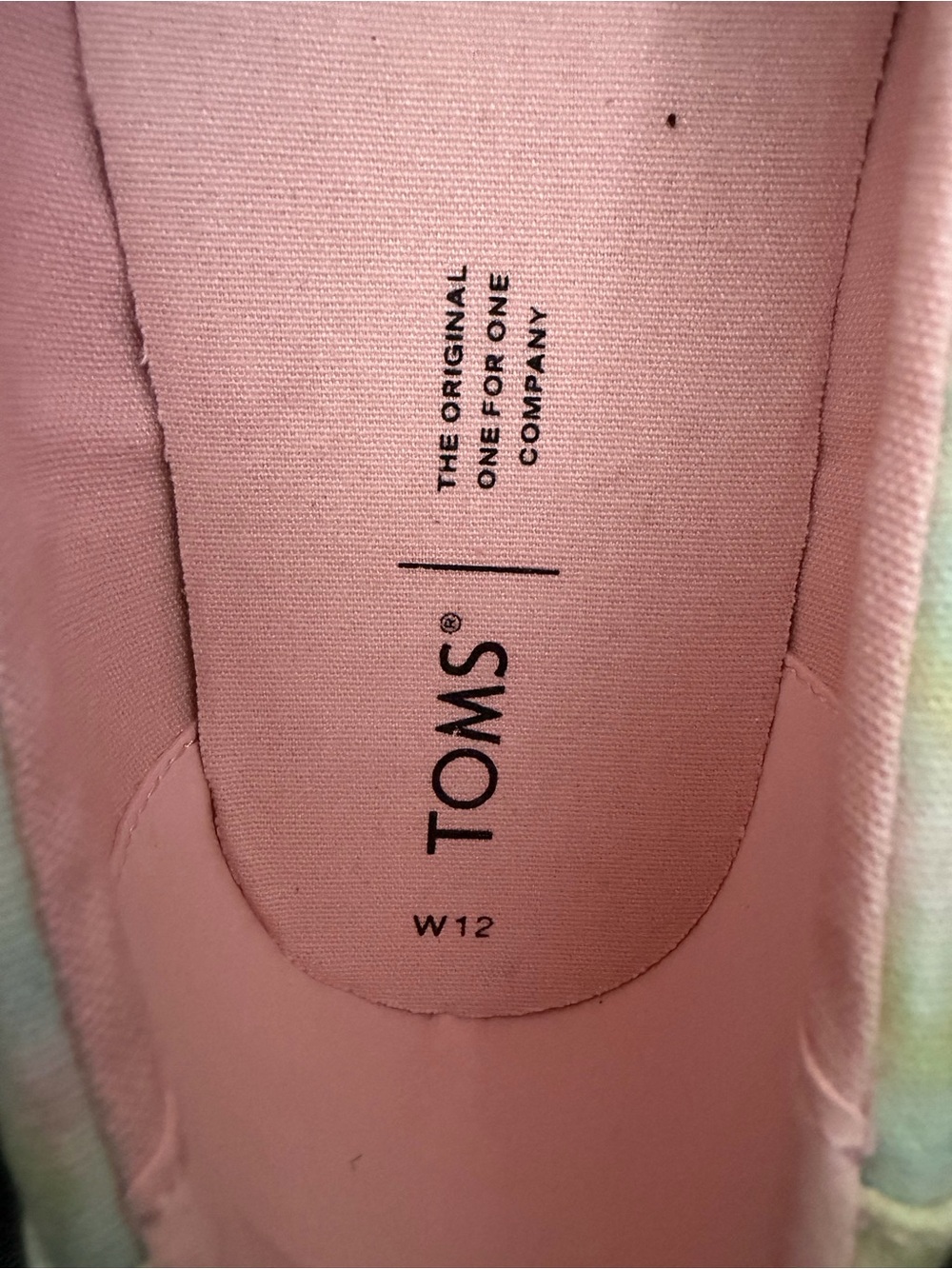 TOMS |Pastel Tie-Dye |Canvas Slip-On Flats |Women’s Size 12 |Comfort Shoes - Picture 8 of 8